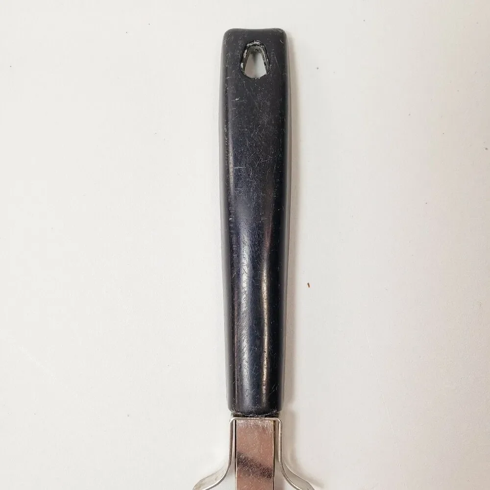 Vtg Ekco Pizza Cutter Pastry Slicer Stainless Black Plastic Handle Utensil USA